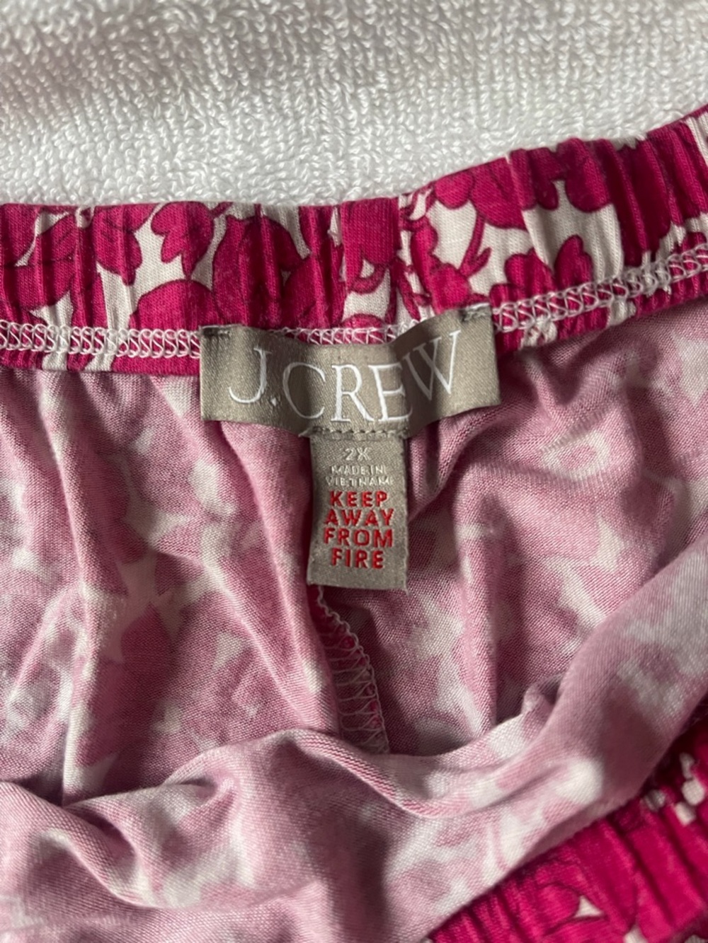 J.Crew Eco Dreamiest Pajama Set 2X Pink Floral Cotton Modal Lounge Sleep Set - Picture 6 of 6